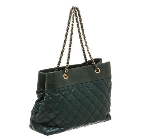 green chanel tote bag